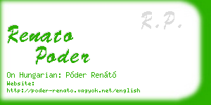 renato poder business card
